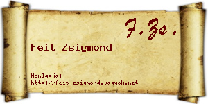 Feit Zsigmond névjegykártya