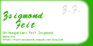 zsigmond feit business card